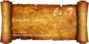 Csajka Teréz névjegykártya